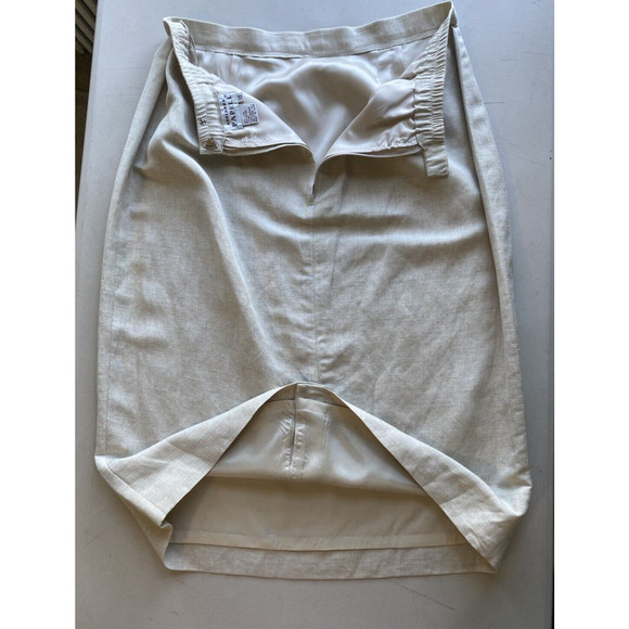 ADRIANNA PAPELL Skirt Suit Womens Size 12 Linen Blend Vintage Lightweight NWTF - Picture 8 of 15
